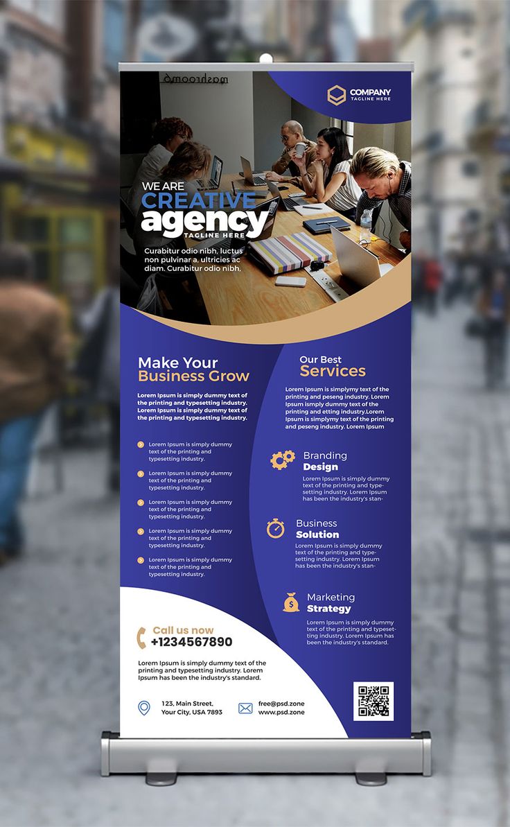 Roll-up banner print design